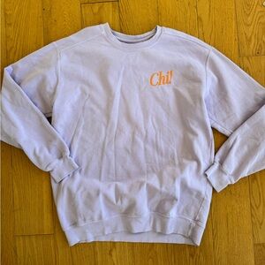 Alice & Wonder Chicago Lavender Sweatshirt with Orange Detail
